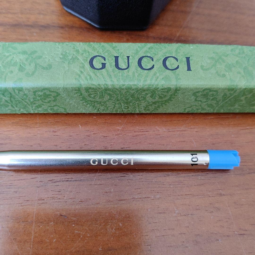 GUCCI ゴールドボールペン GGパターン付き