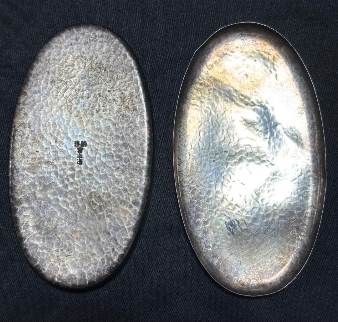 【純銀製】ボンボニエール（菓子皿）純銀刻印有。52g