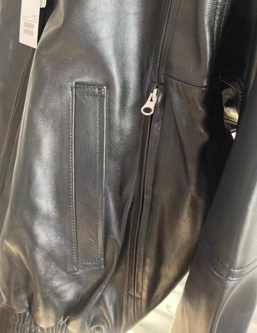 BEAMS レザーブルゾンジャケット ブラック Mサイズ