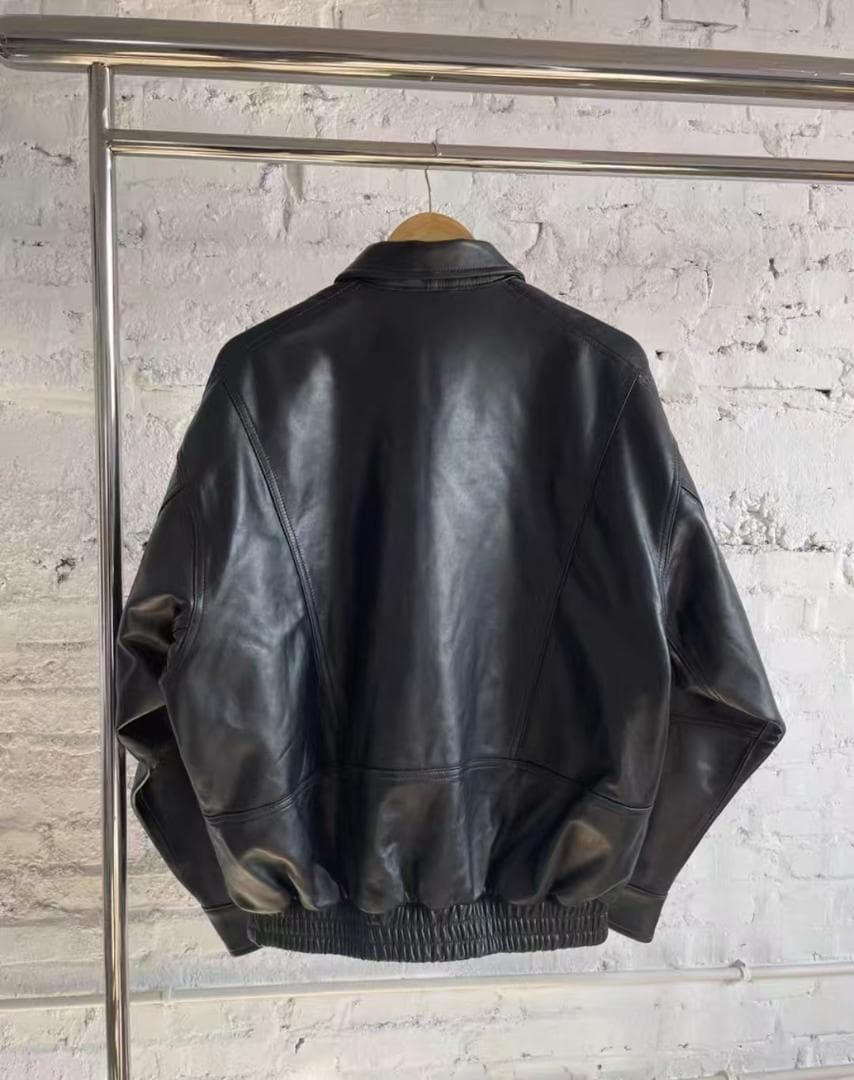 BEAMS レザーブルゾンジャケット ブラック Mサイズ