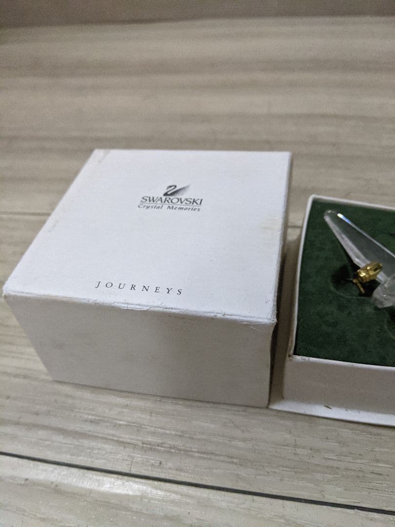 スワロフスキー『飛行機/ゴールド』箱付き SWAROVSKI