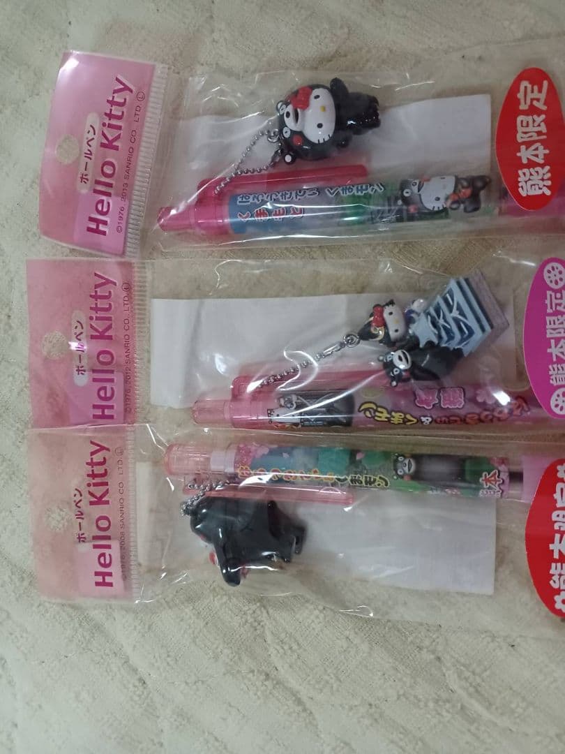 廃盤♡激レア♡　くまモンコラボ　ご当地キティボールペン　3本セット