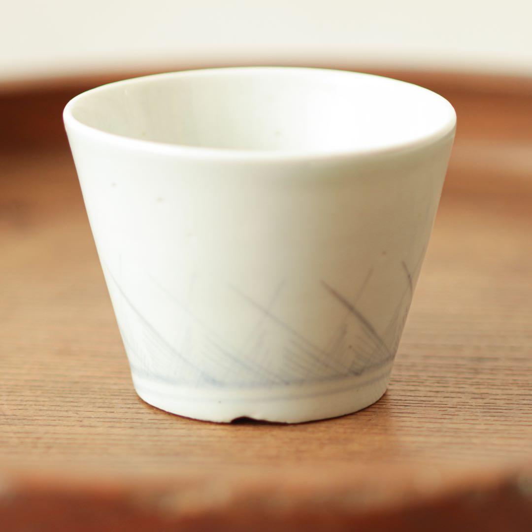 伊万里　古伊万里　草文　蕎麦猪口　江戸　中期　べた底