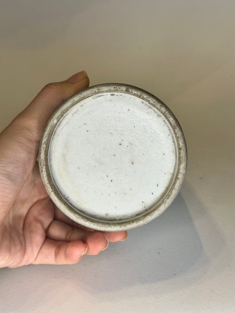 中国　清代　青花染付　小壺　醤油差し　手描き　古陶磁　中国古美術