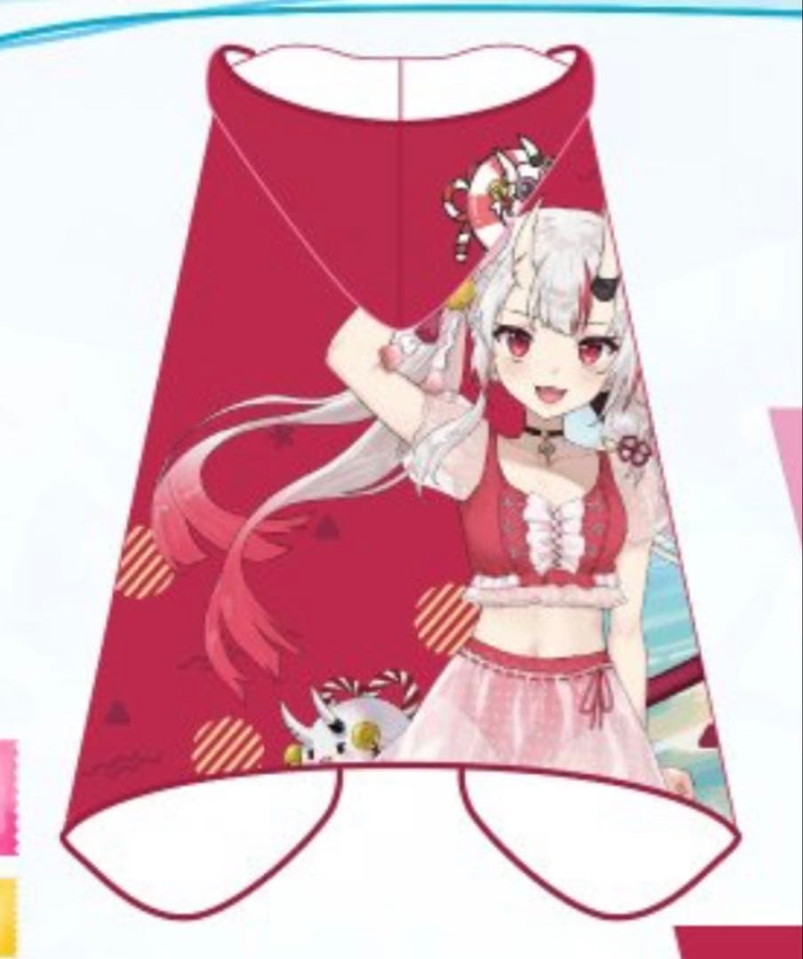 ホロライブ　百鬼あやめ　台湾　六福水樂園　フードタオル