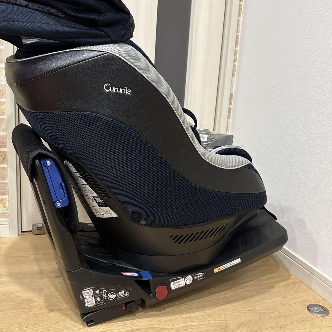 Aprica チャイルドシート　クルリラ　回転　リクライニング　美品級　ネイビー