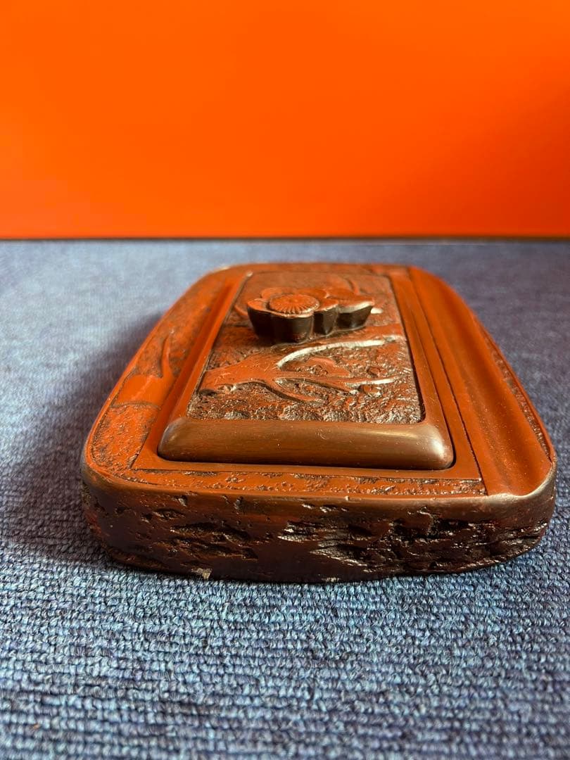 1334 書道 硯 赤間硯  龍泉堂　龍泉作　和硯 骨董 書道具