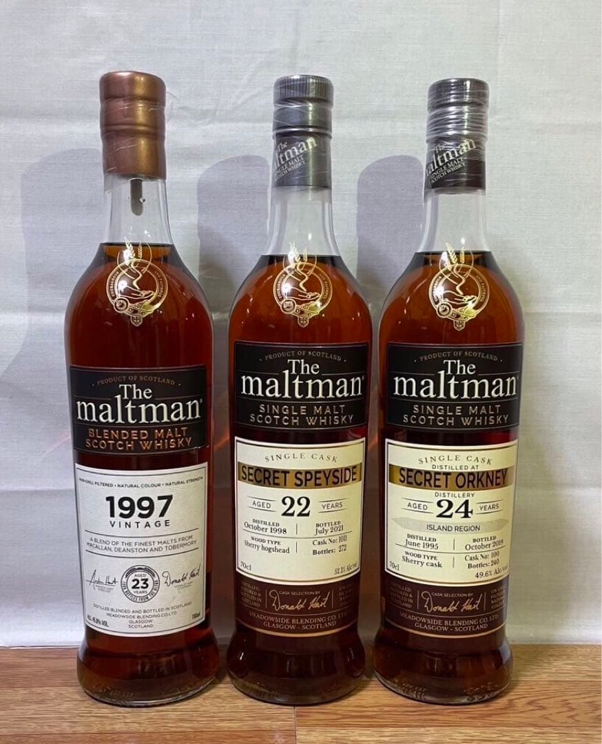 モルトマン ヴィンテージ1997 23年&マッカラン22年&オークニー24年