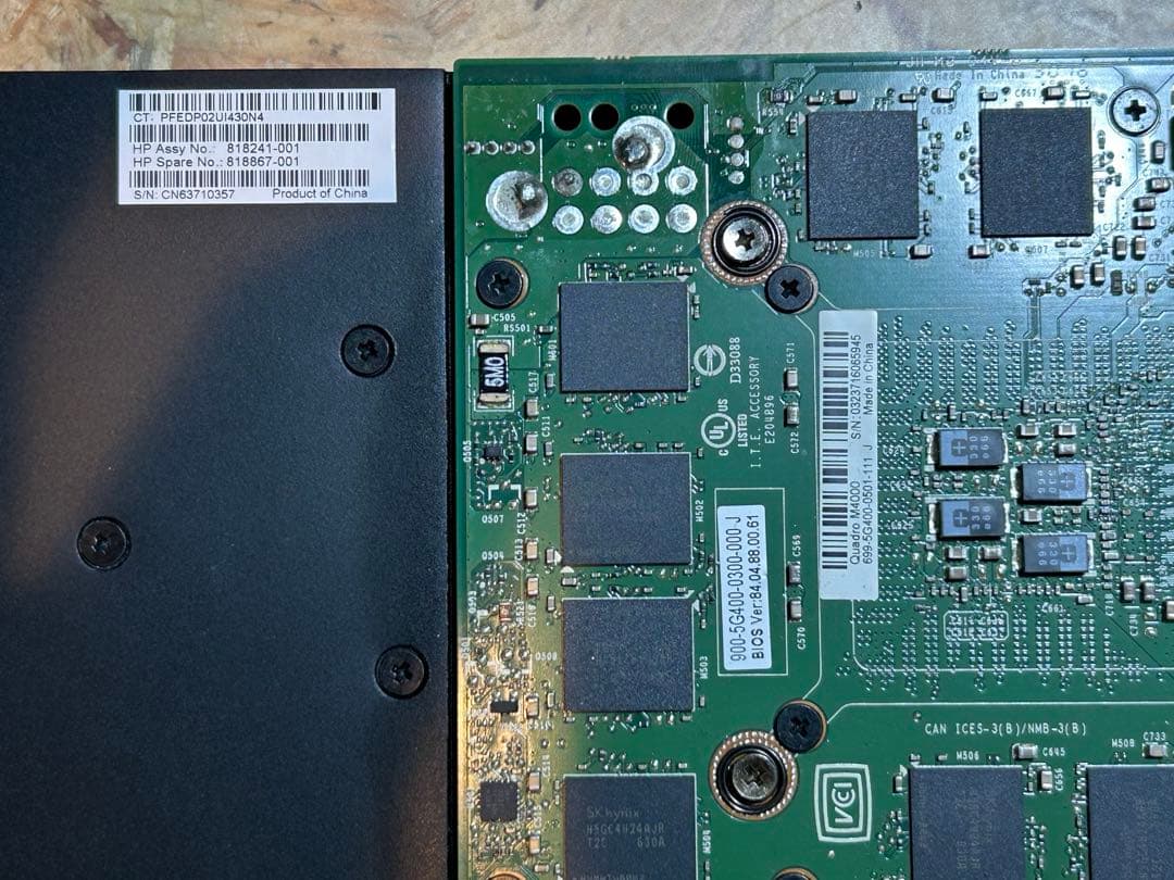 NVIDIA QUADRO M4000 動作品