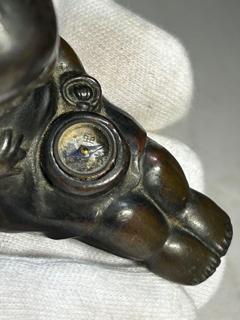 昭和レトロ　ビンテージ　キューピー 方位磁石　時代　置物　人形