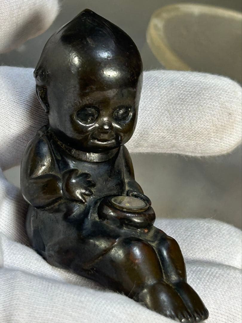 昭和レトロ　ビンテージ　キューピー 方位磁石　時代　置物　人形