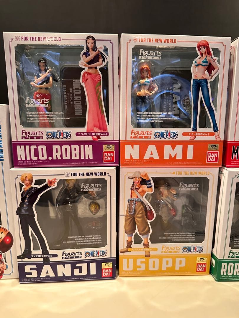 ワンピース Figuarts ZERO 麦わらの一味　セブンイレブン限定台座付き