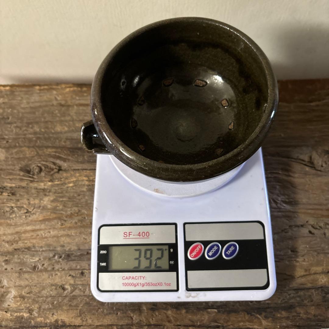 古い平清水片口　酒器　アンティーク　骨董　黒釉　 古美術　白洲正子　検:李朝