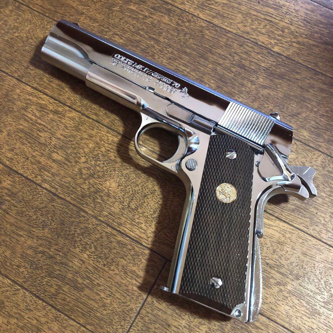 日曜特価❗️マルイ　コルトガバメント　シニッケルフィニッシュ　ブローバックガスガン