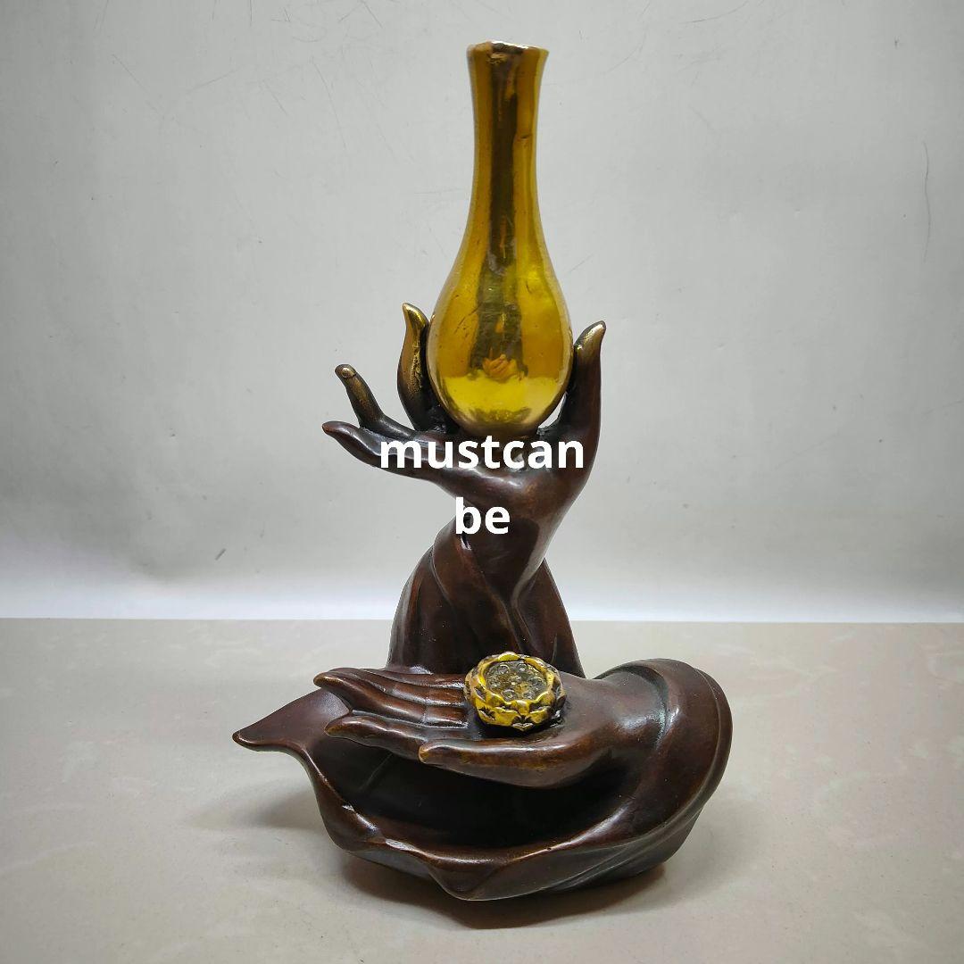 銅器 仏手倒流香 香道具 客間 茶室 薫香炉 装飾品 工芸品 置物