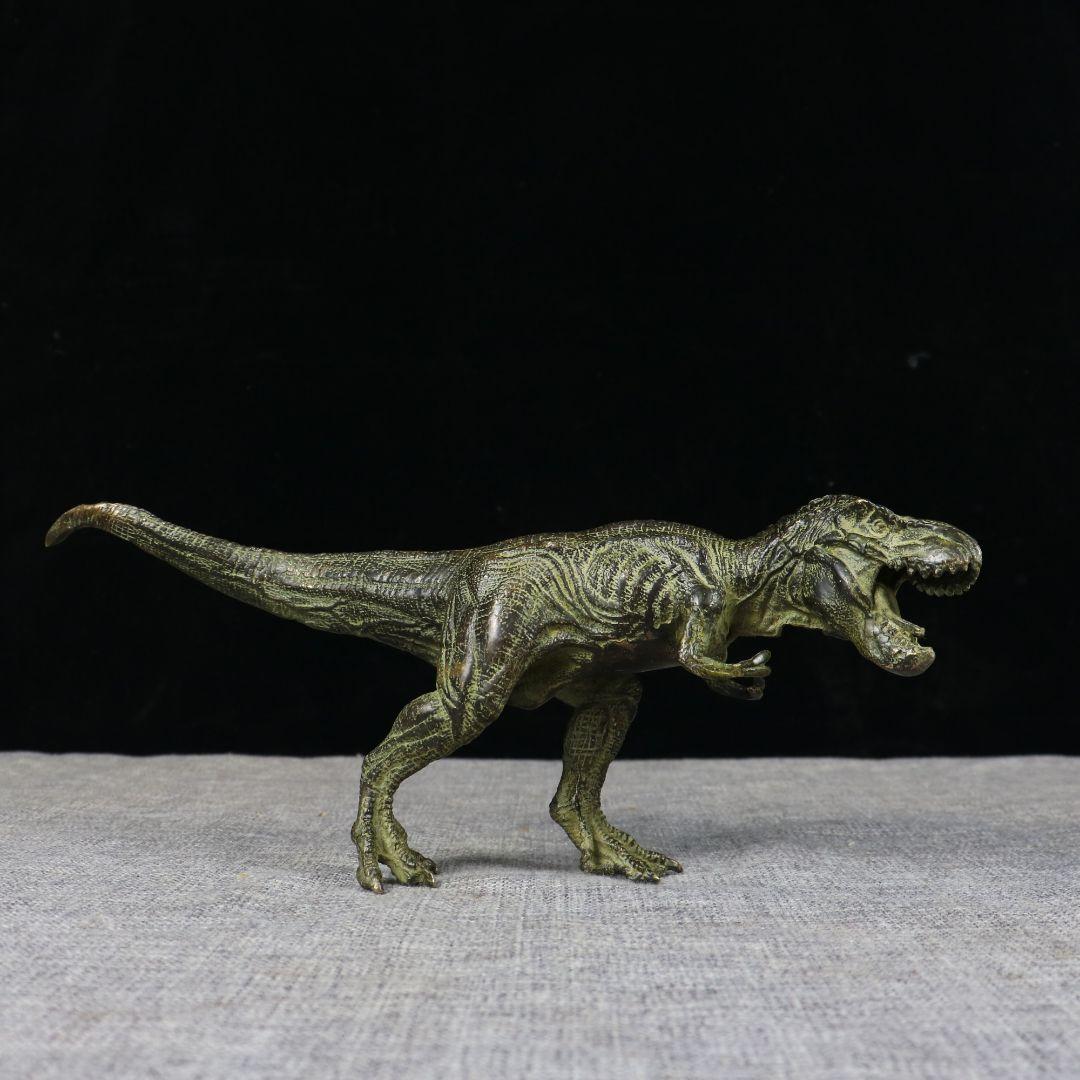 銅製 ティラノサウルス 恐竜 インテリアアクセサリーギフト置物 装飾品現代工芸品