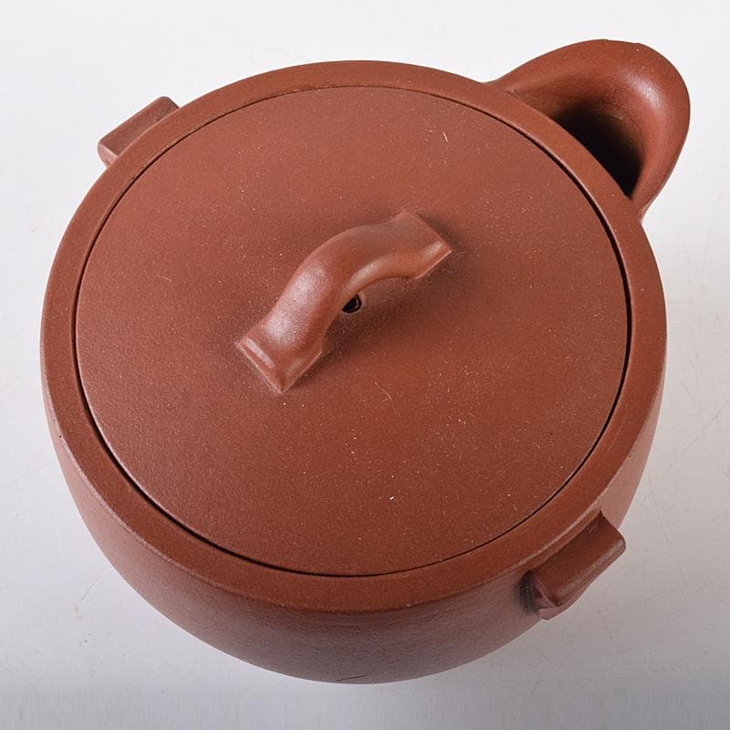 中国　中国宣興銘　紫砂　朱泥　宝瓶　急須　茶壷　V　R8282