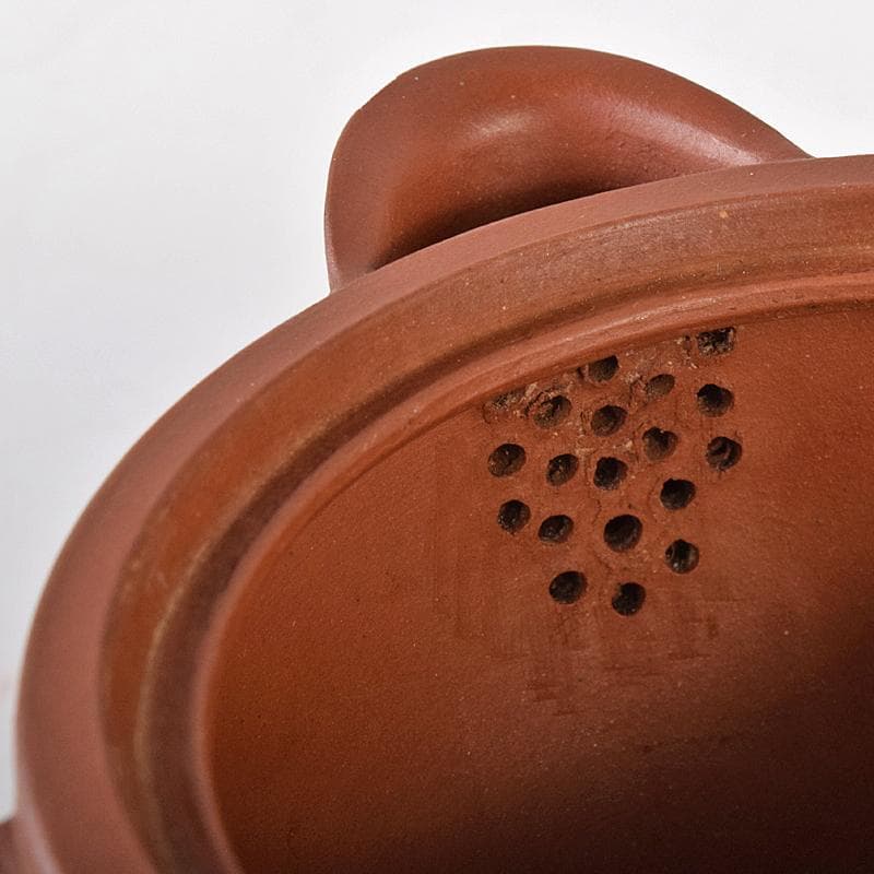 中国　中国宣興銘　紫砂　朱泥　宝瓶　急須　茶壷　V　R8282