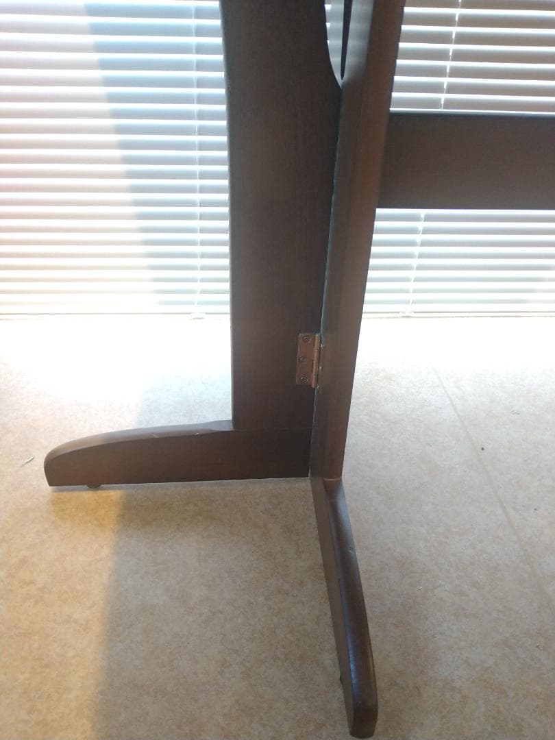 折りたたみ式ダイニングテーブル ダークブラウン USED