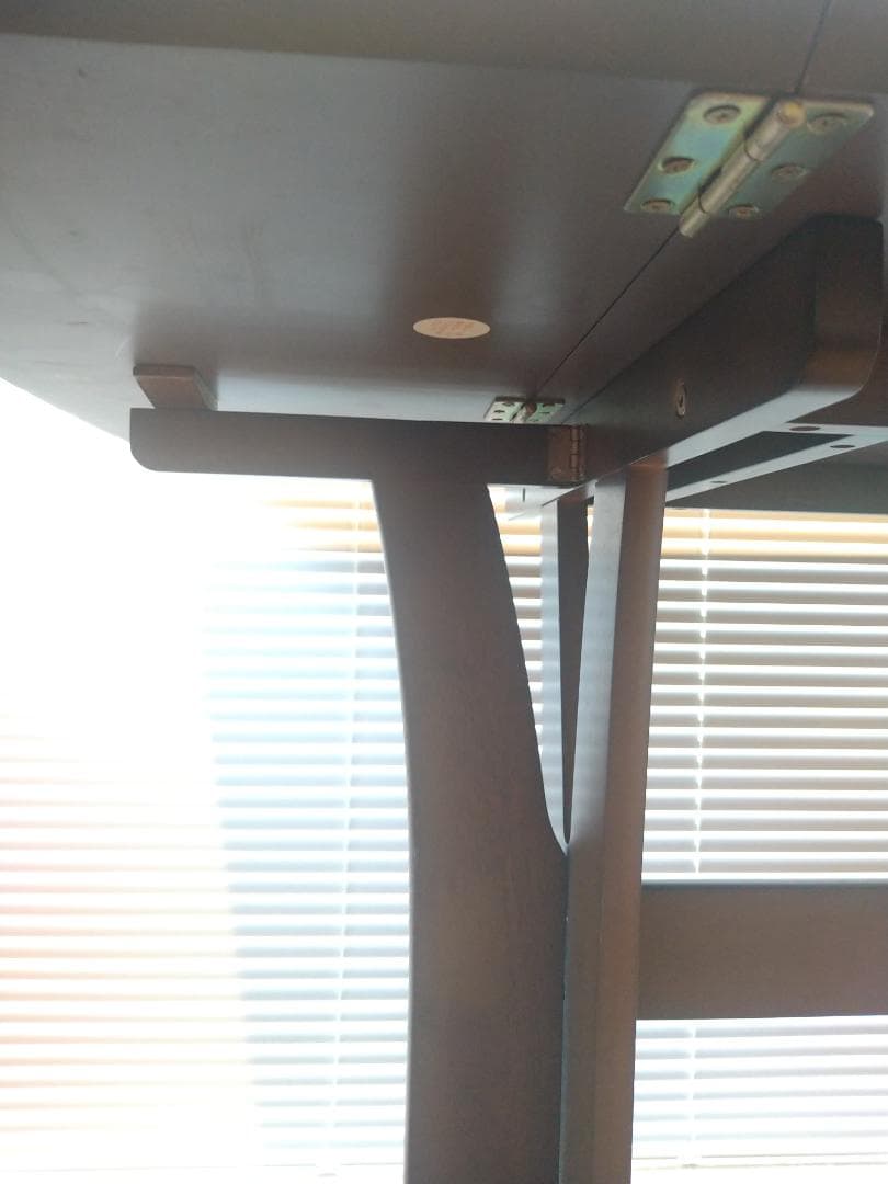 折りたたみ式ダイニングテーブル ダークブラウン USED