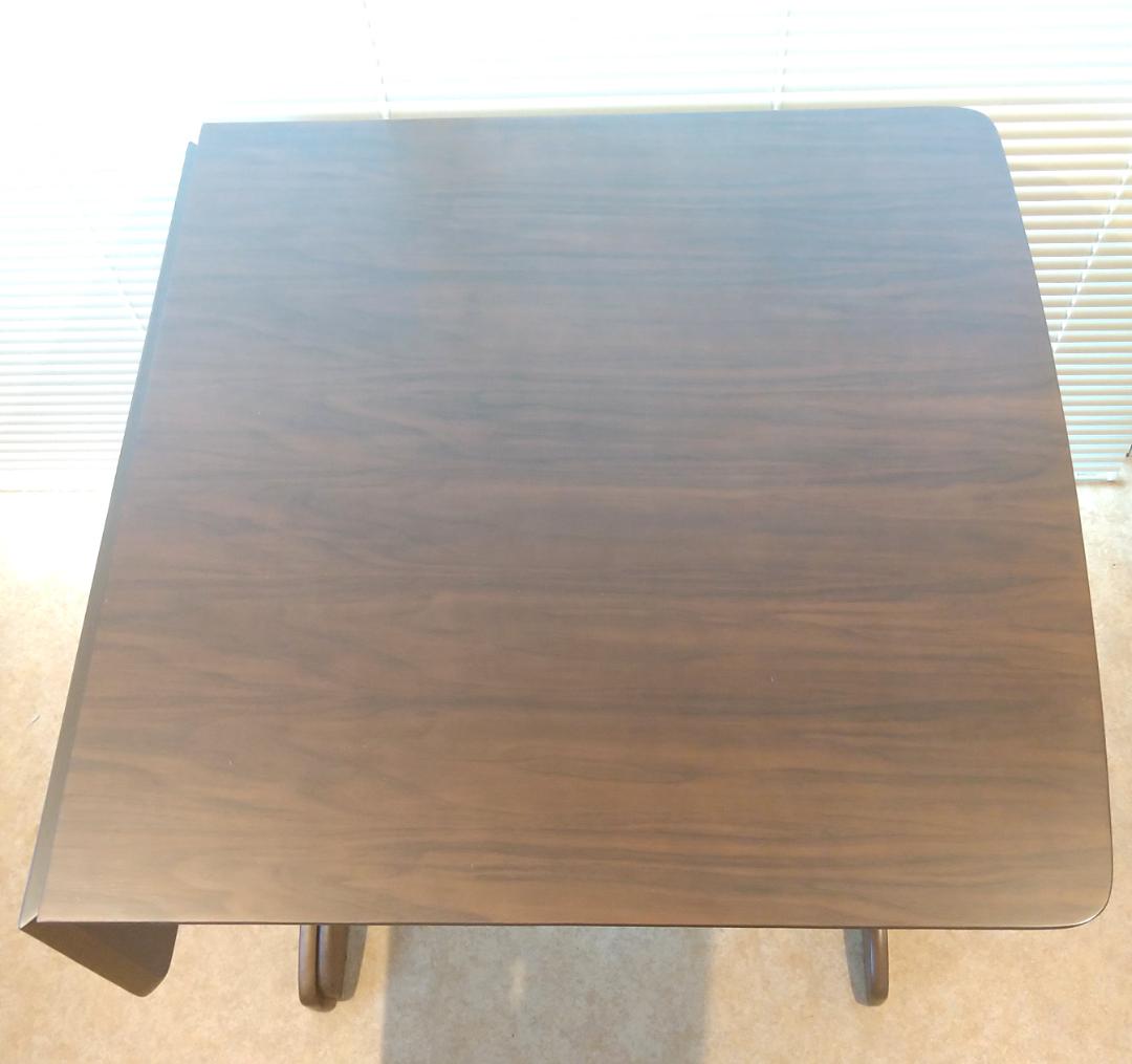 折りたたみ式ダイニングテーブル ダークブラウン USED