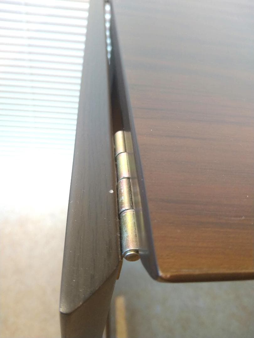 折りたたみ式ダイニングテーブル ダークブラウン USED