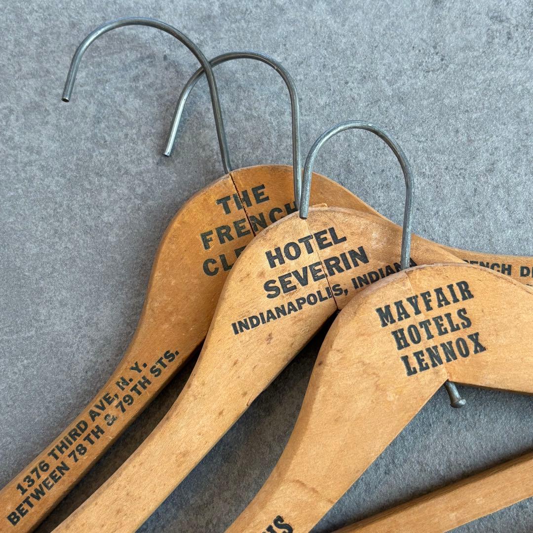 ビンテージ ウッド ハンガー 木製 アメリカ アンティーク