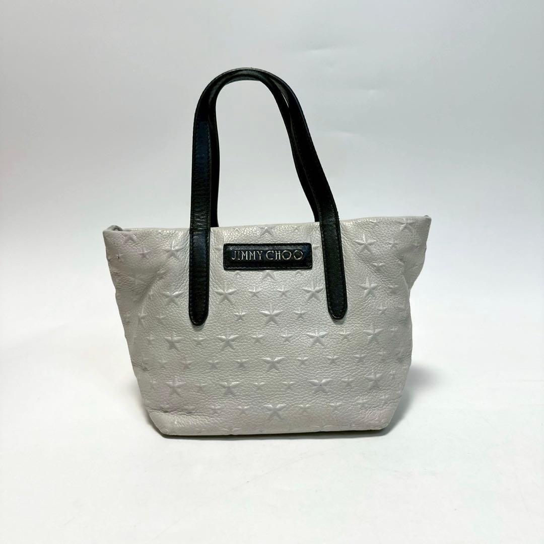 u50【美品】保存袋付　ジミーチュウ　スターエンボスミニサラ2wayショルダー.