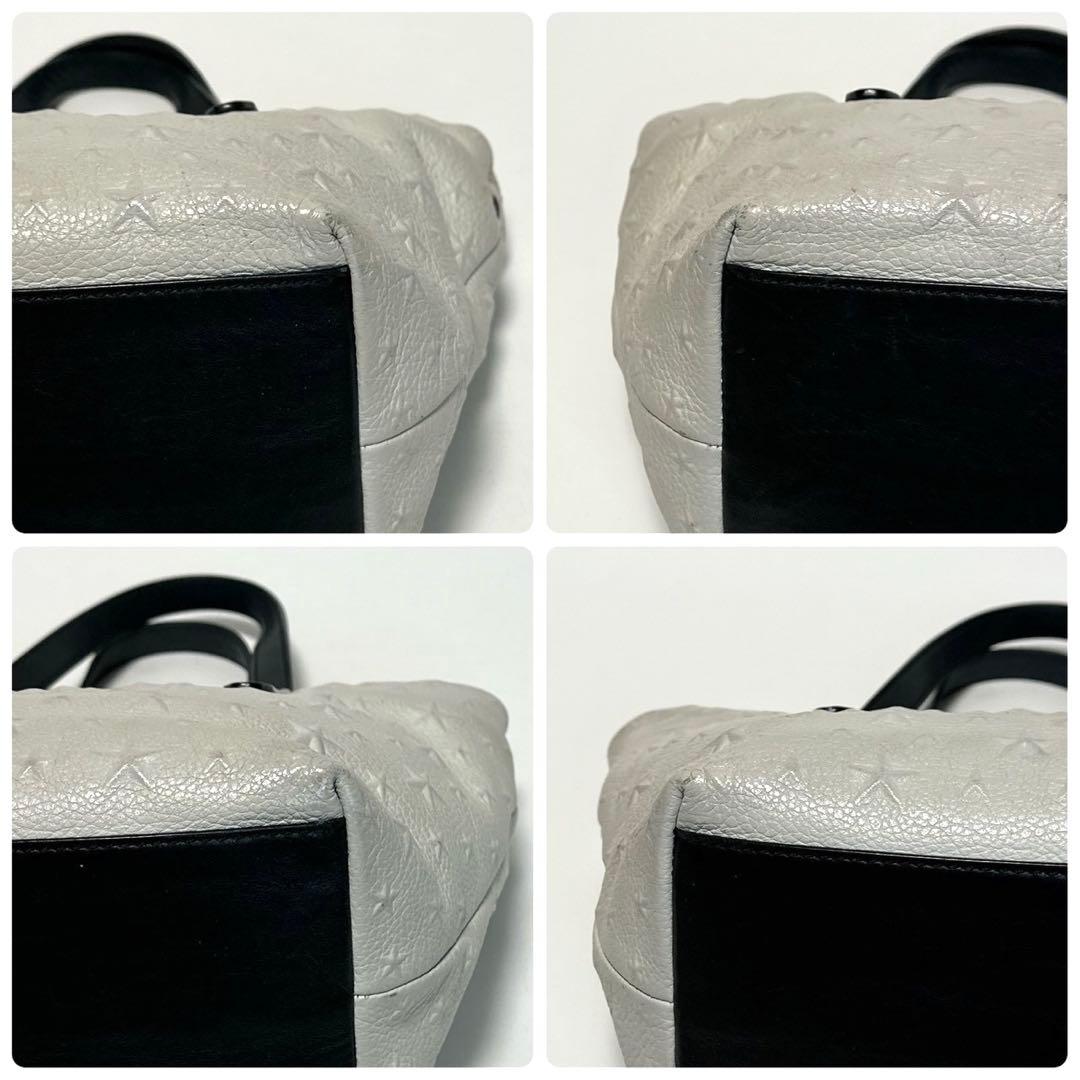 u50【美品】保存袋付　ジミーチュウ　スターエンボスミニサラ2wayショルダー.