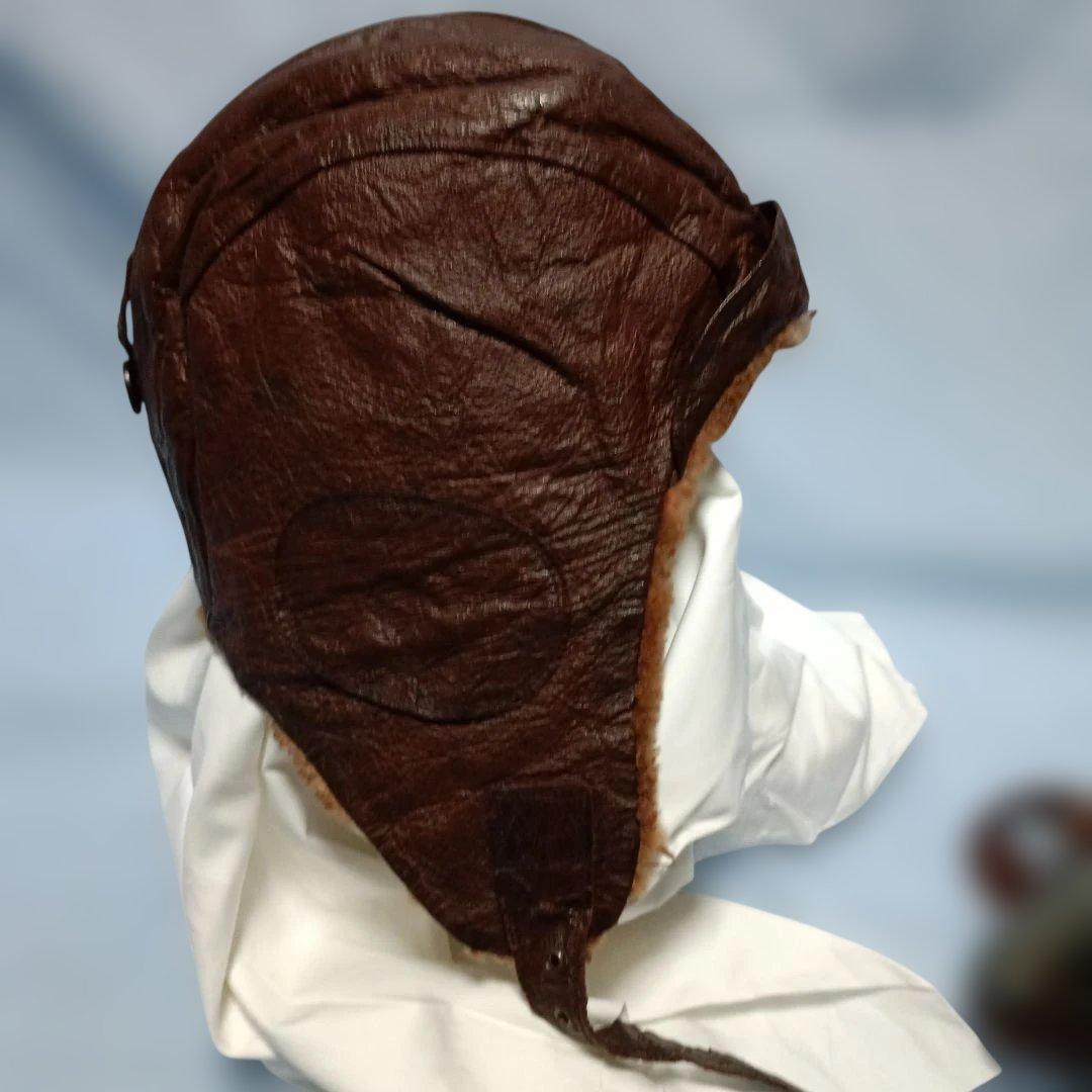 日本海軍冬用飛行帽と飛行眼鏡（実物)