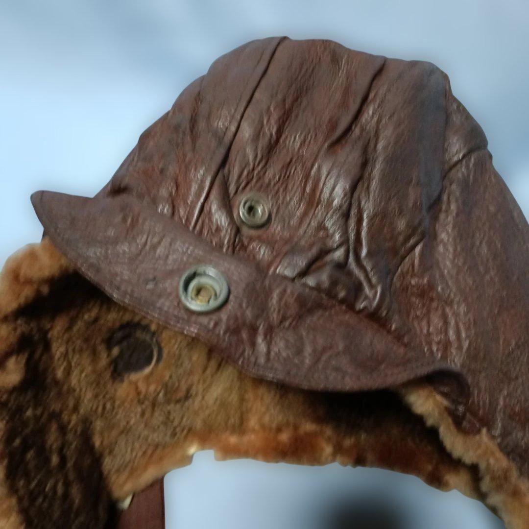 日本海軍冬用飛行帽と飛行眼鏡（実物)