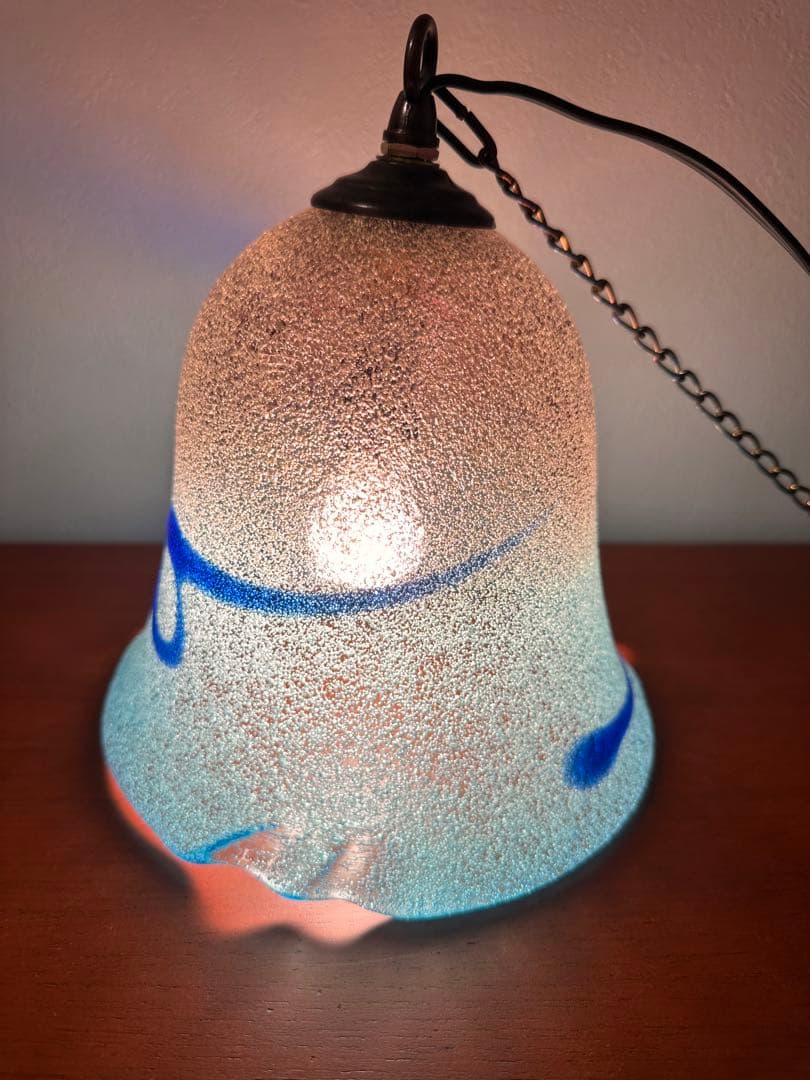 稲嶺盛吉作　琉球ガラス　ランプ
