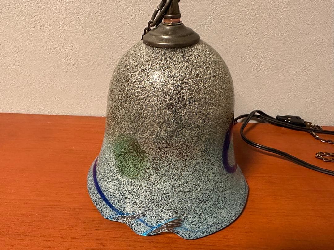 稲嶺盛吉作　琉球ガラス　ランプ