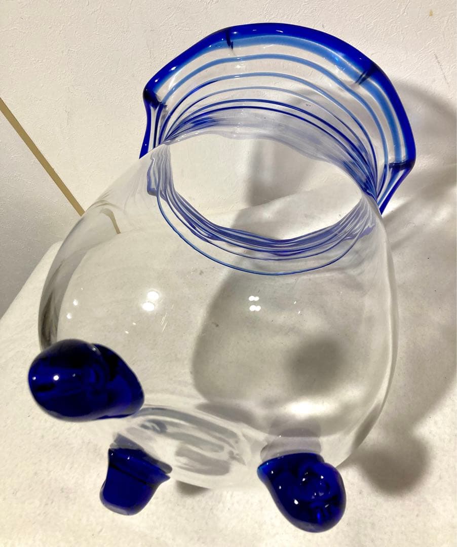 昭和 金魚鉢 アンティーク レトロ 猫脚硝子 大サイズ 珍品