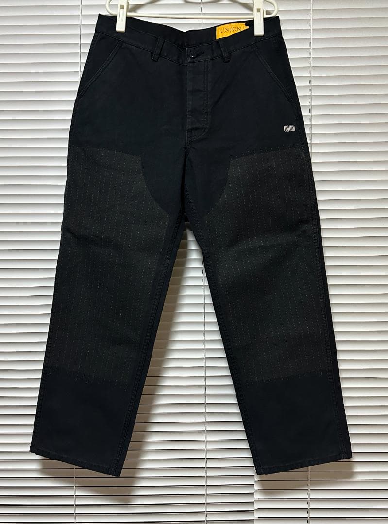 ユニオン オリジナル パンツ Mサイズ チノパン ダブルニー ブラック