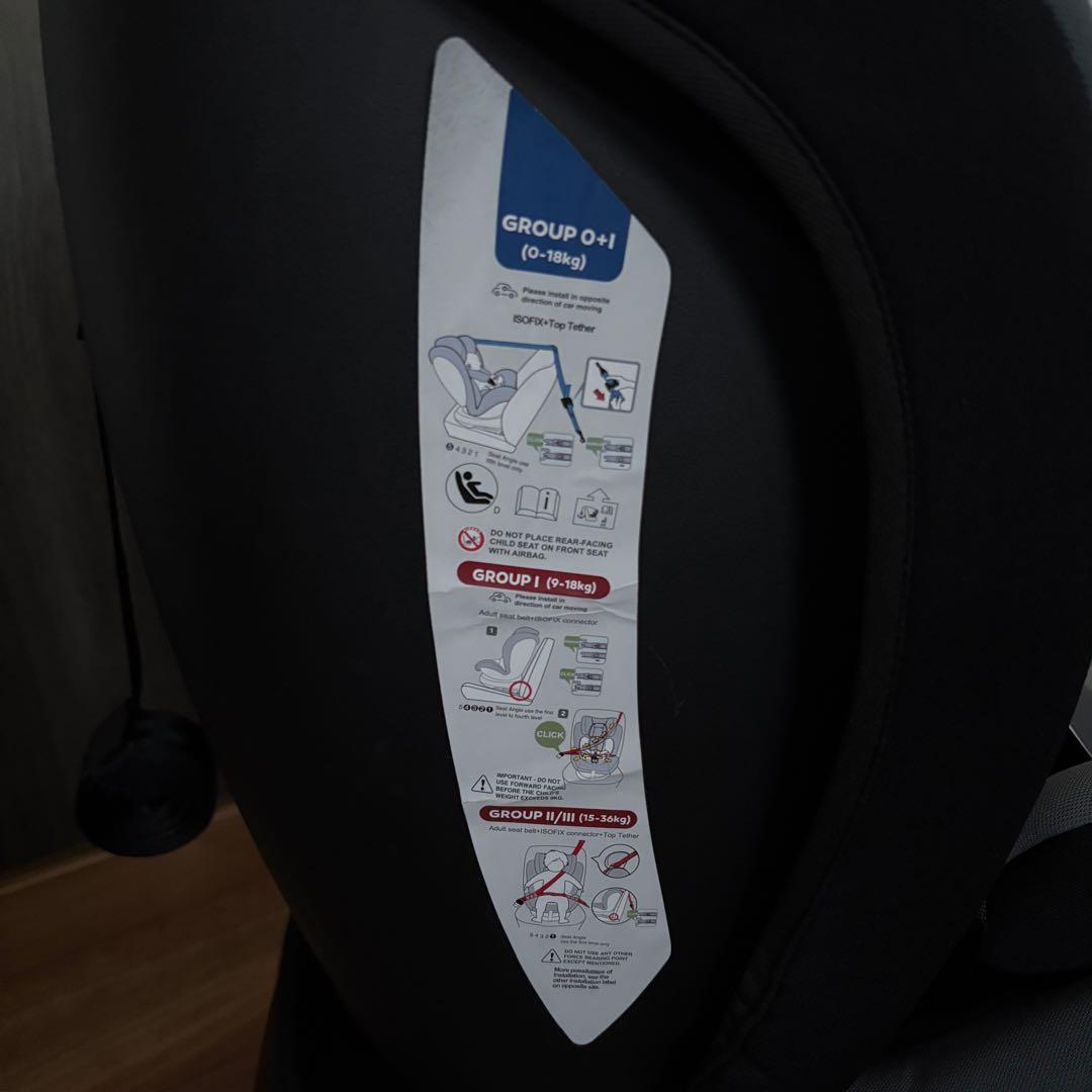 Reecle チャイルドシート 360° 回転式 ISOFIX対応　ブラック