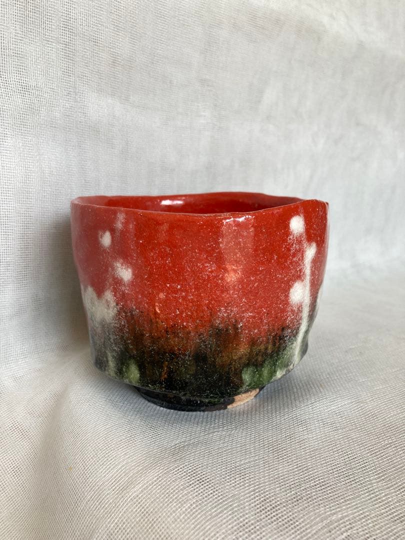 中島正雄／茜白梅抹茶茶碗／B11