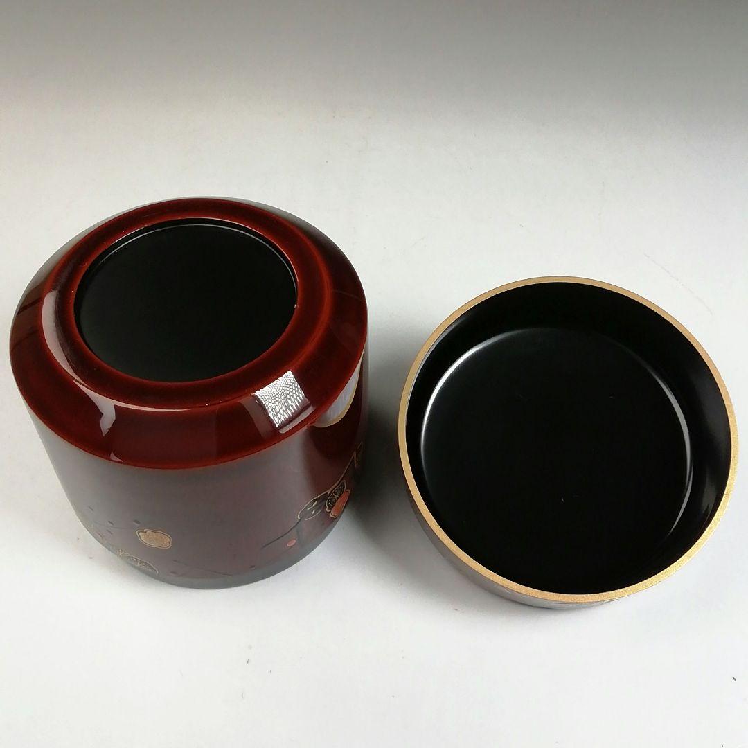 Ｗ７９　棗　『紅梅』『雪吹棗』『田中一康 作』　共箱　茶道具