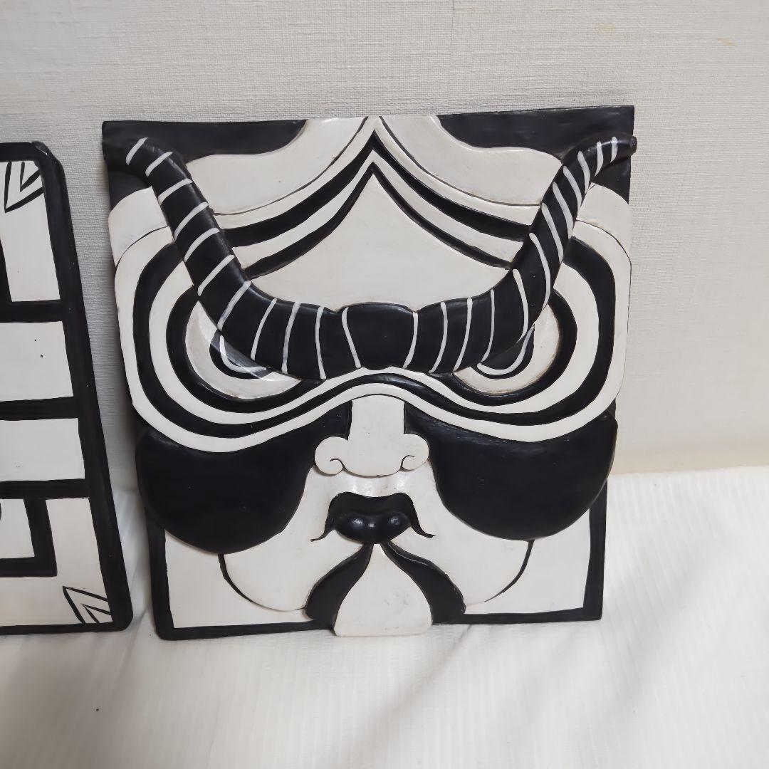 【珍品】民族　部族　面　マスク　壁飾り　モダン・インテリア