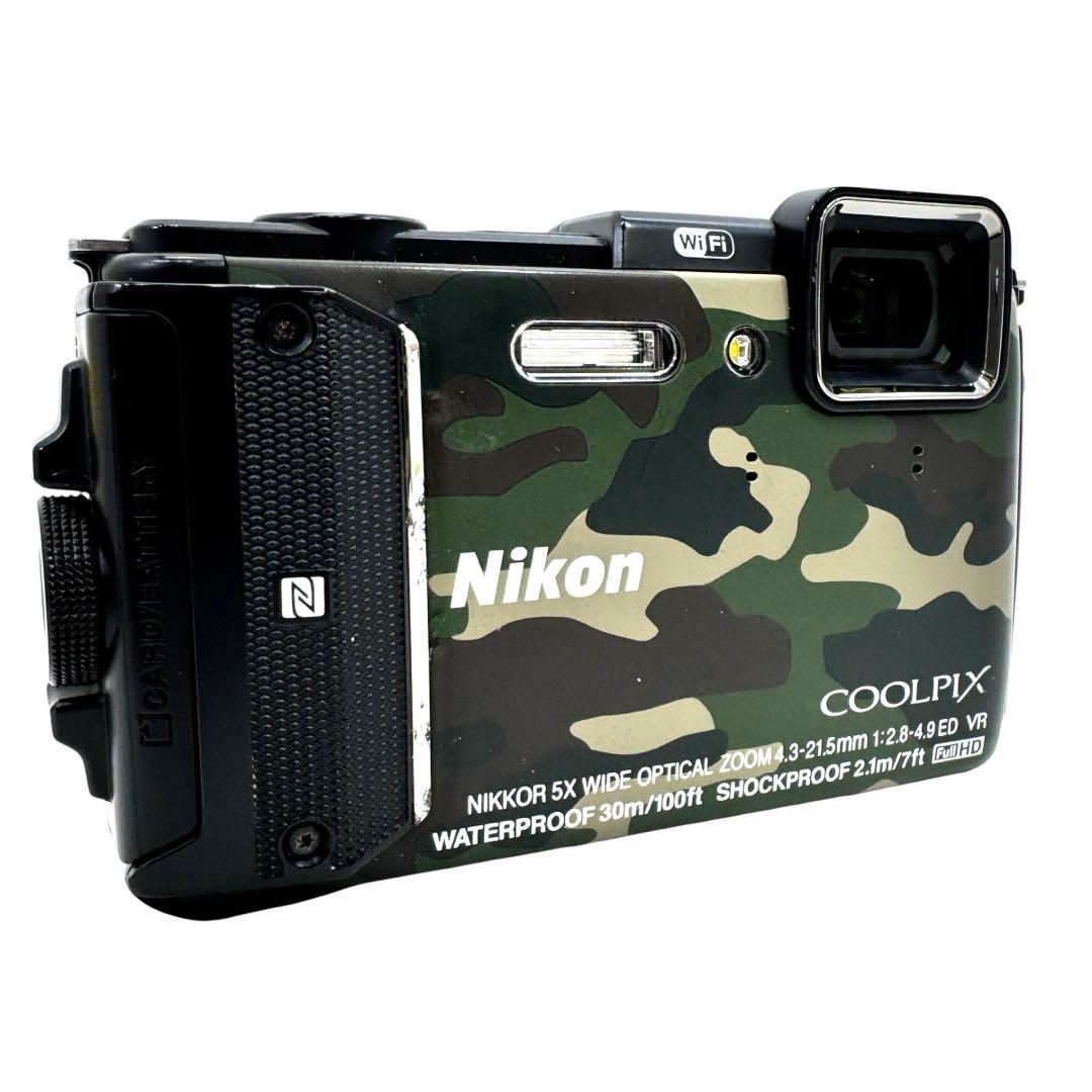 Nikon デジタルカメラ COOLPIX AW130 カムフラージュグリーン