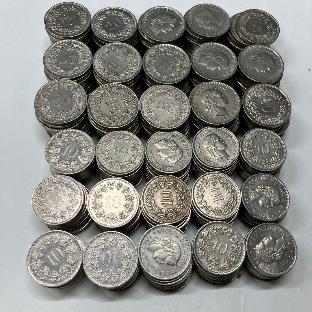 スイス　硬貨　10ラッペン　20ラッペン　フラン　まとめ売り