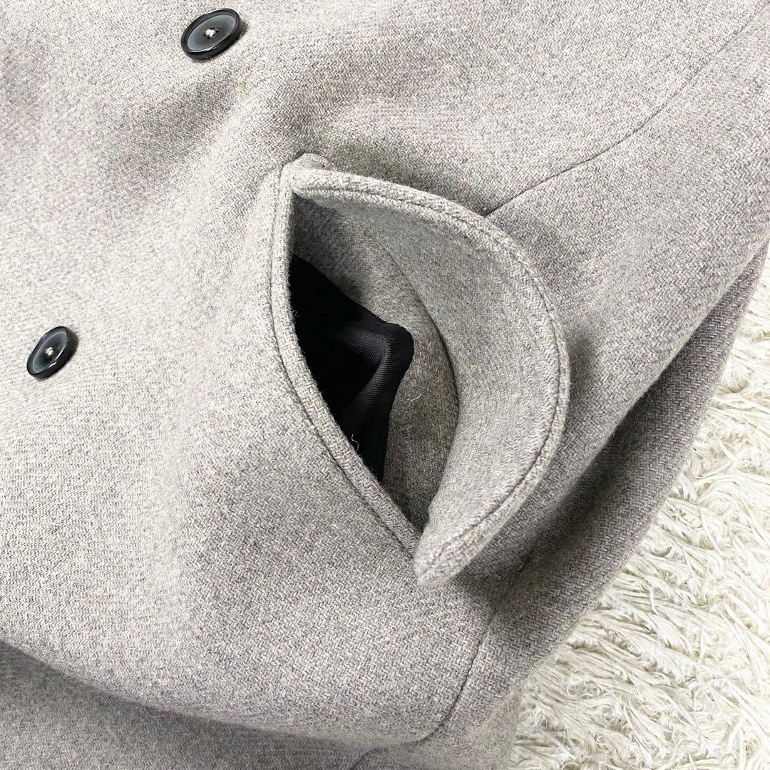 極美品 ザラ MANTECO チェスターコート ダブルブレスト S グレージュ