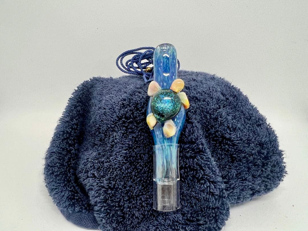 シーシャ　マウスピース　ガラス製ハンドメイド品ブルータートル