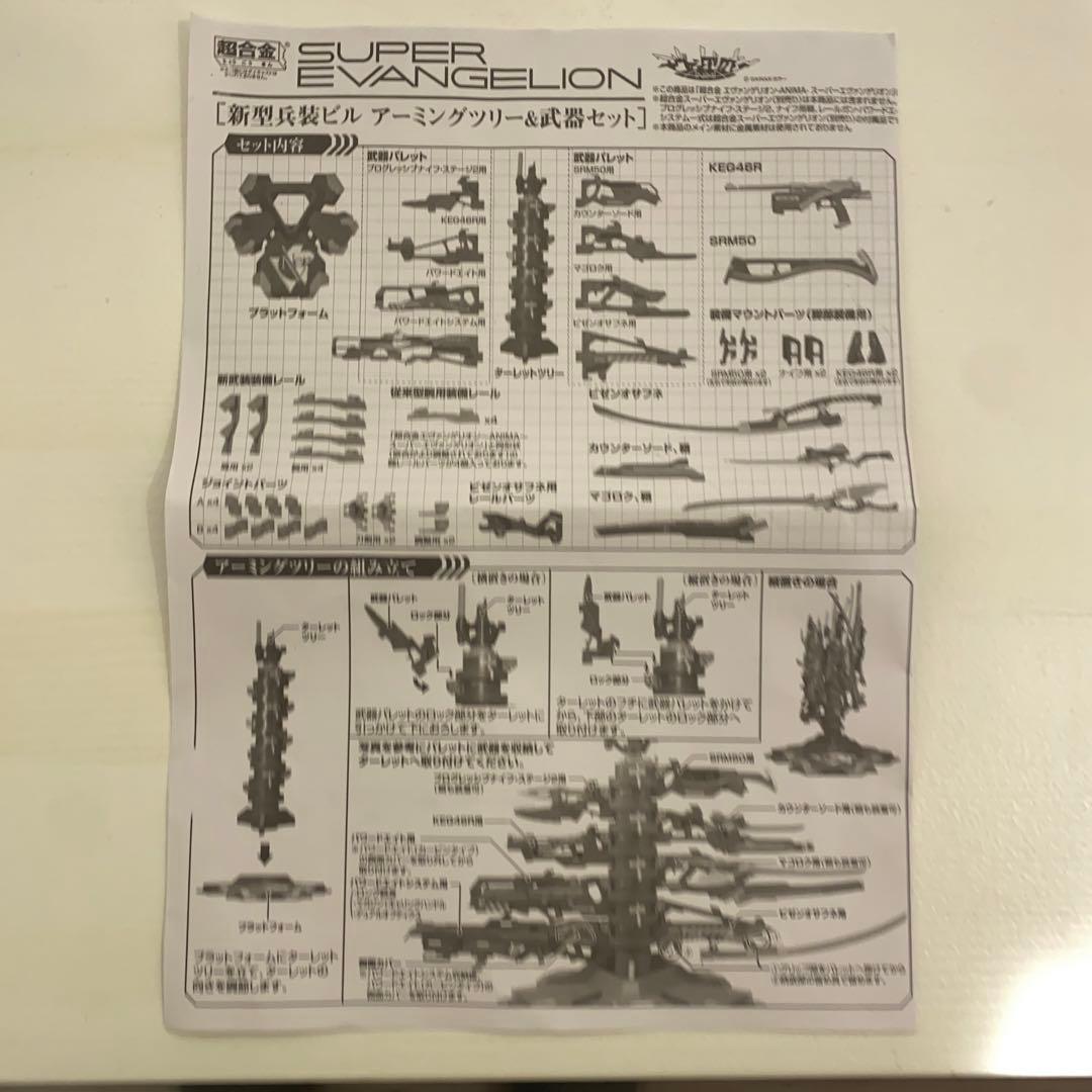 エヴァンゲリオン　　超合金 スーパーエヴァンゲリオン　本体・アーミングツリー