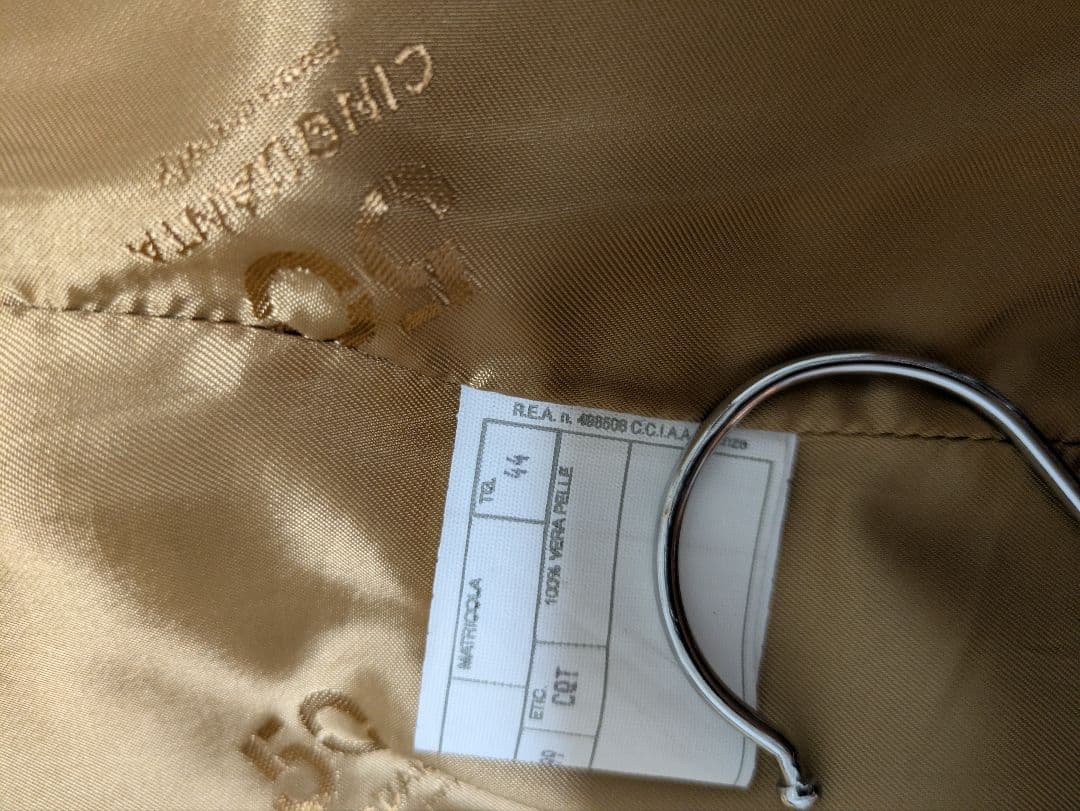 チンクアンタ ゴートスエード ダブルライダース ブラック 44