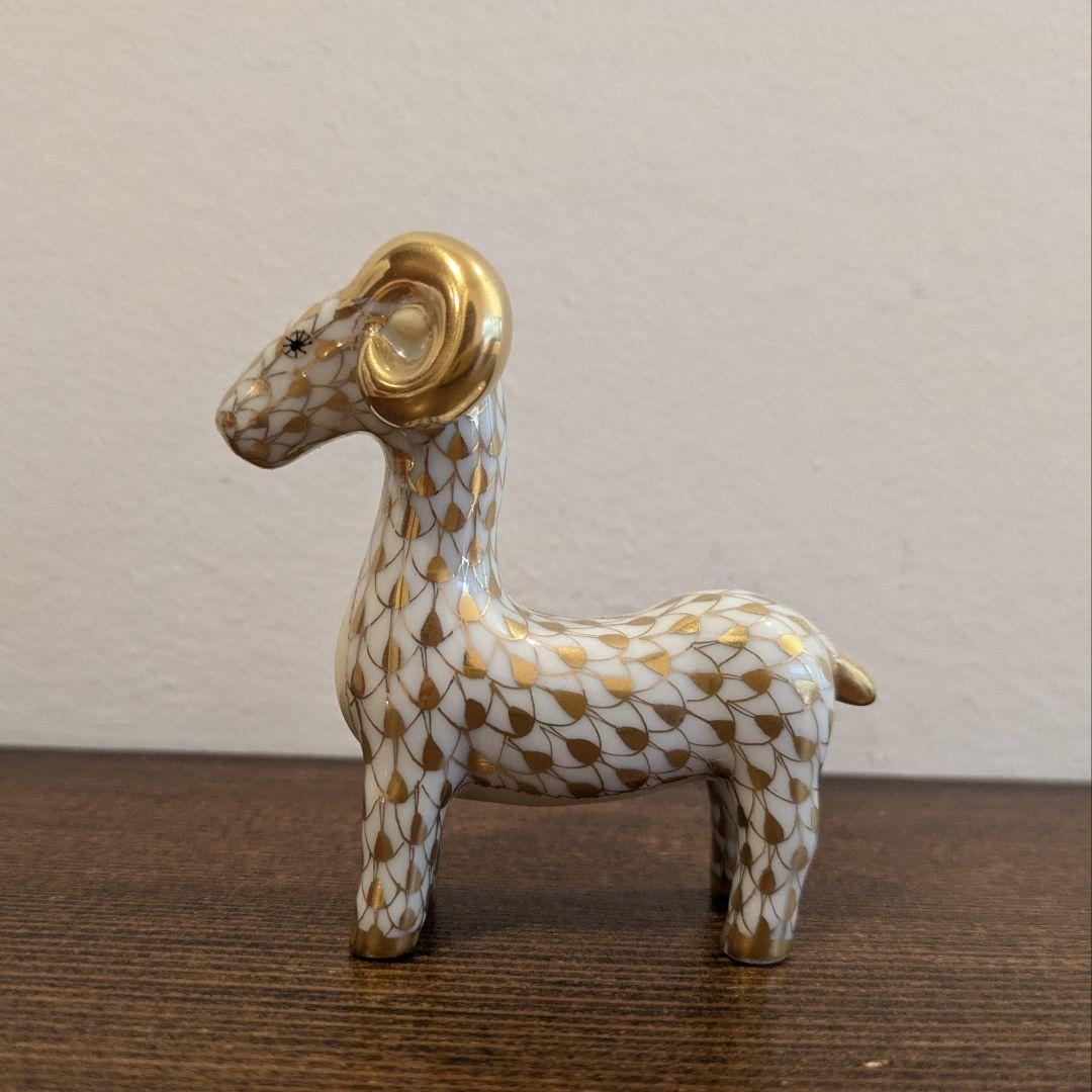 HEREND ヘレンド 羊置物2015 ゴールドバージョン 陶器 千支ものがたり