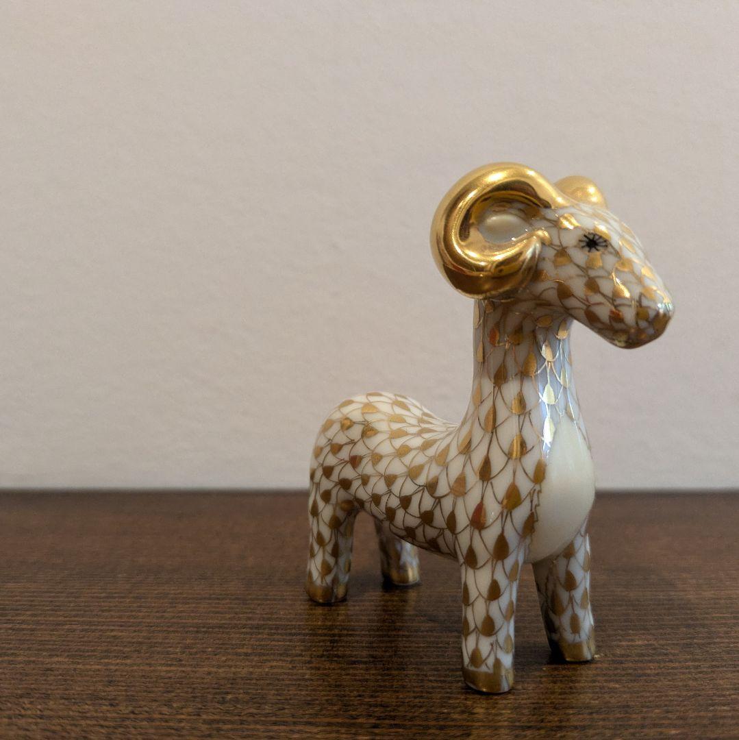 HEREND ヘレンド 羊置物2015 ゴールドバージョン 陶器 千支ものがたり