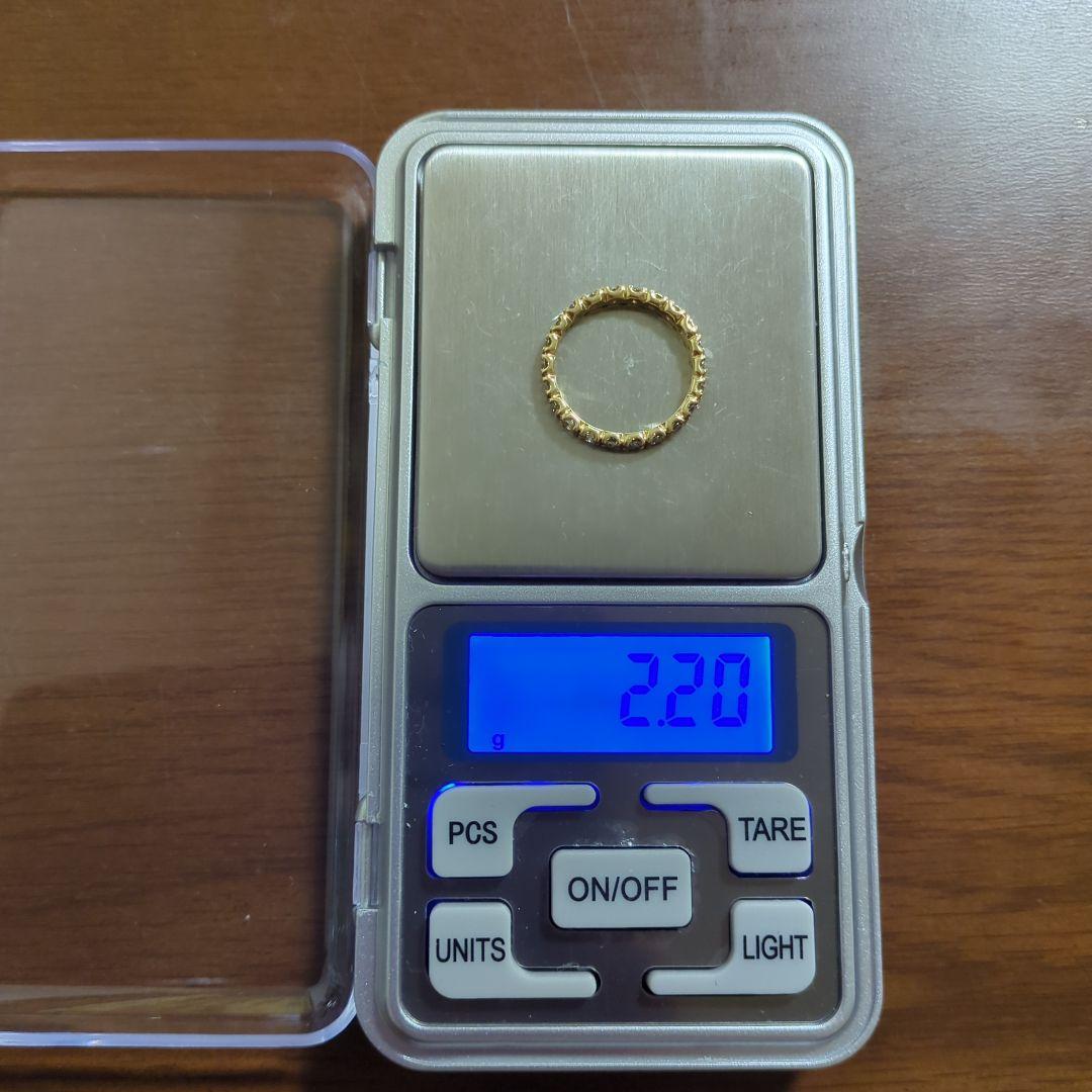 K18YGフルエタニティリング13号