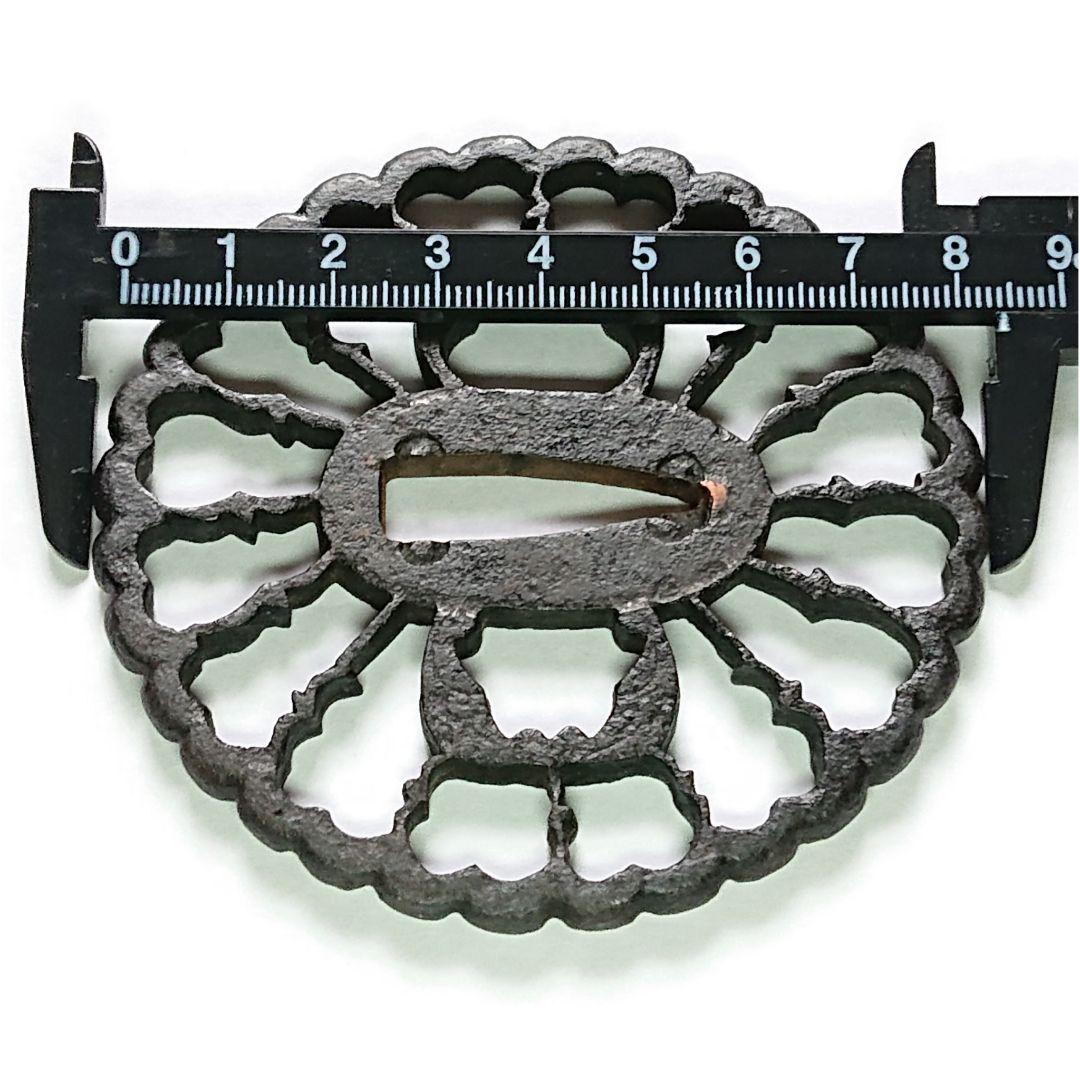 鍔 室町時代 〜 江戸時代 菊雁音 抱茗荷雁金透鐔 京透 古正阿弥 平安城透