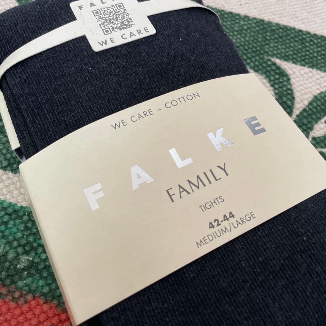 2足セット　FALKE ファミリータイツチャコールグレー（42-44 ）